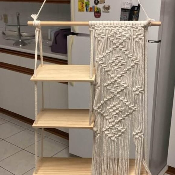 ✴️🏷️2/$20 - New Hanging Floating Boho Shelf - Picture 4 of 4